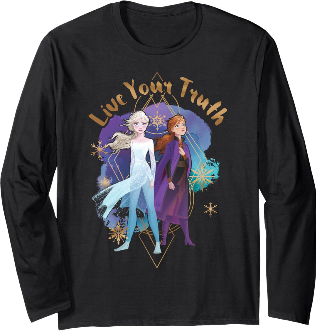 Disney Frozen 2 Anna & Elsa Live Your Truth Portrait Langarmshirt