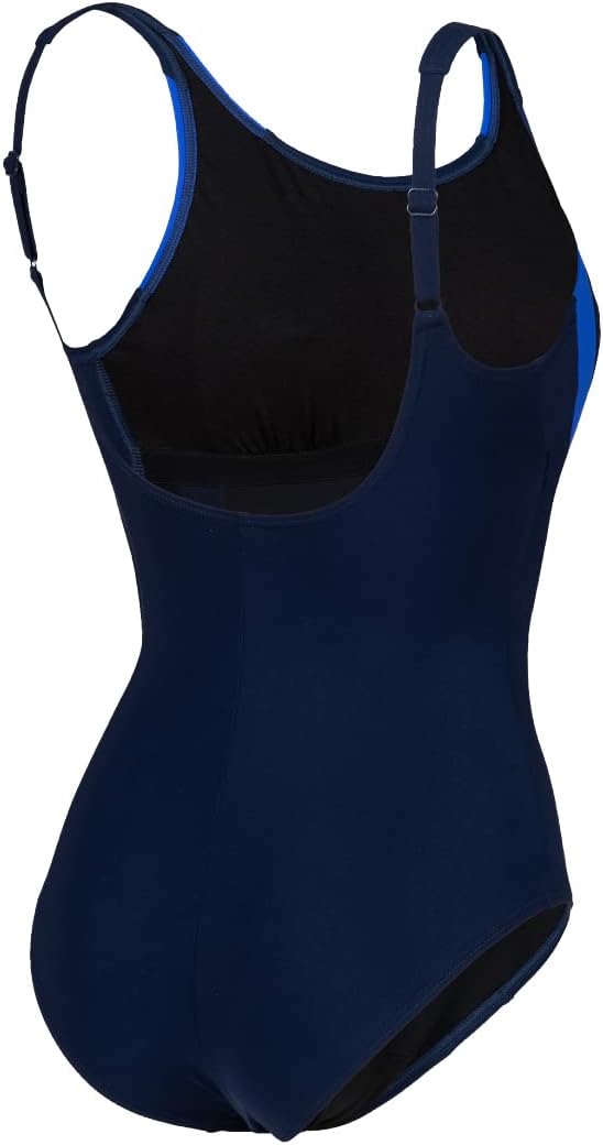 ARENA Damen Women's Bodylift Swimsuit Lola U Back Panel Badeanzüge (1er Pack) 38 Navy-bright Blue, 3