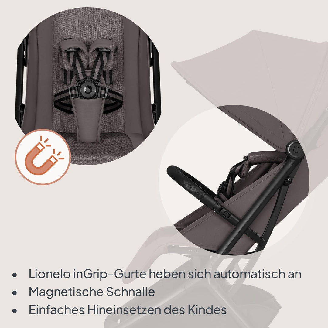 Lionelo Sia Reisebuggy ultraleicht &amp; ultrakompakt faltbar, 5,9 kg, bis 22 kg, 6 Monaten bis 4 Jahre,