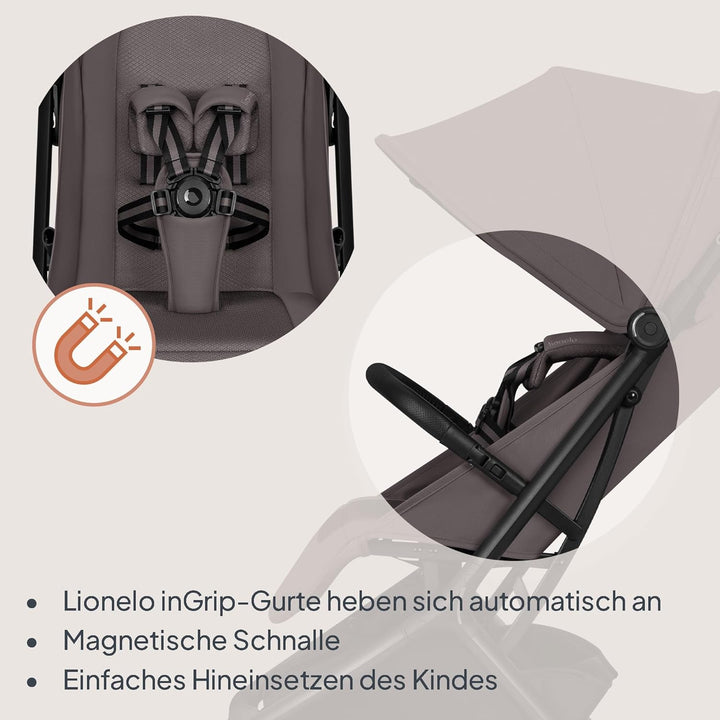 Lionelo Sia Reisebuggy ultraleicht &amp; ultrakompakt faltbar, 5,9 kg, bis 22 kg, 6 Monaten bis 4 Jahre,