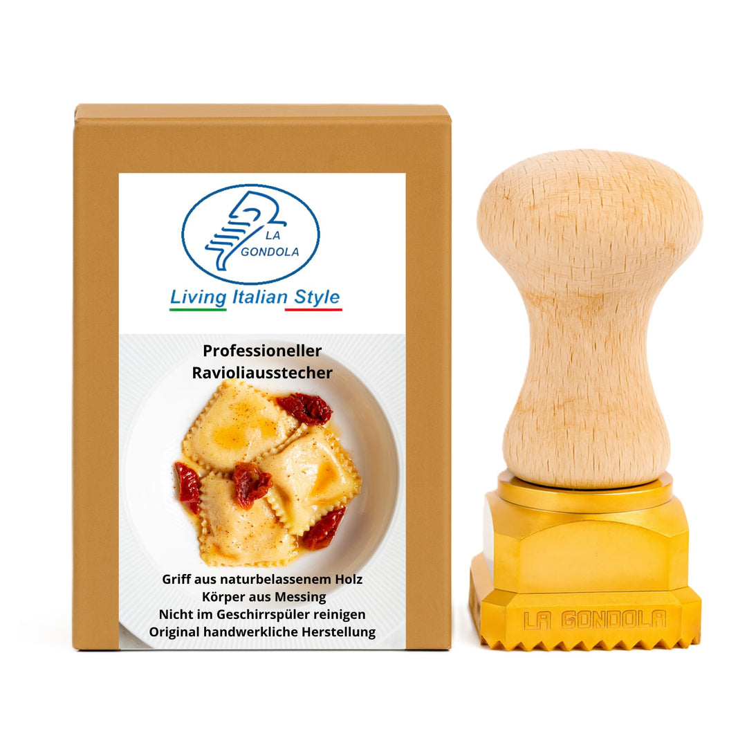 La Gondola Ravioli-Stempel - Quadratisch Gewellt 45x45mm | Italienisches Pasta-Werkzeug für Zuhause