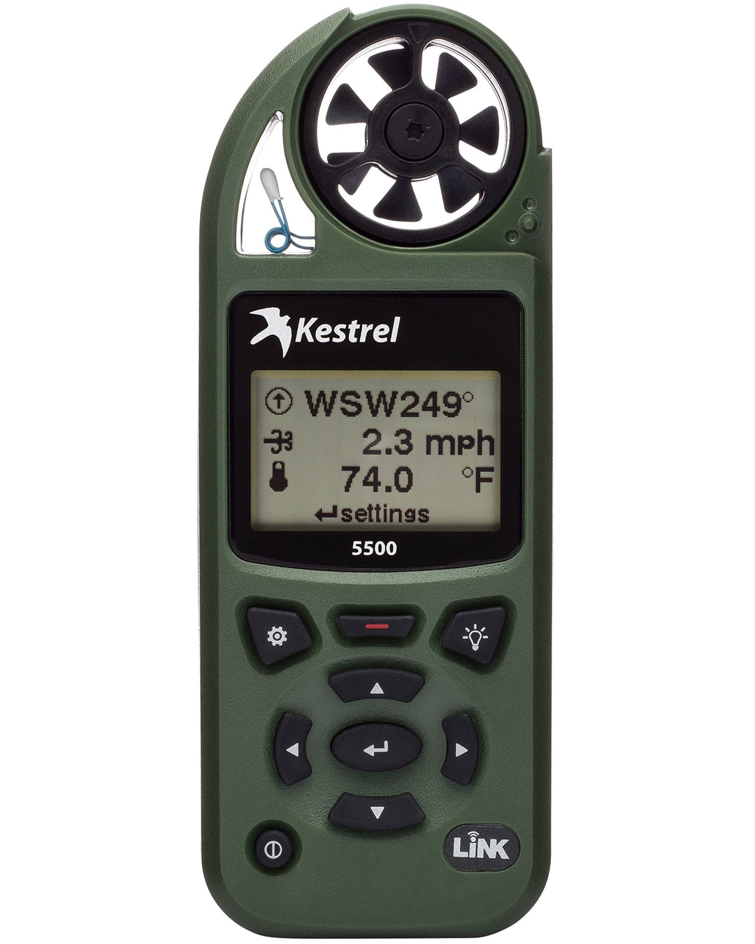 Kestrel 5500 Wetter Meter mit Link und Wetterfahne Halterung Einheitsgrösse Einheitsgrösse olivgrün