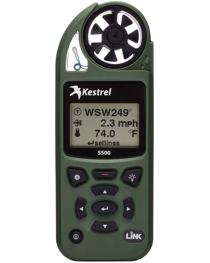 Kestrel 5500 Wetter Meter mit Link und Wetterfahne Halterung Einheitsgrösse Einheitsgrösse olivgrün