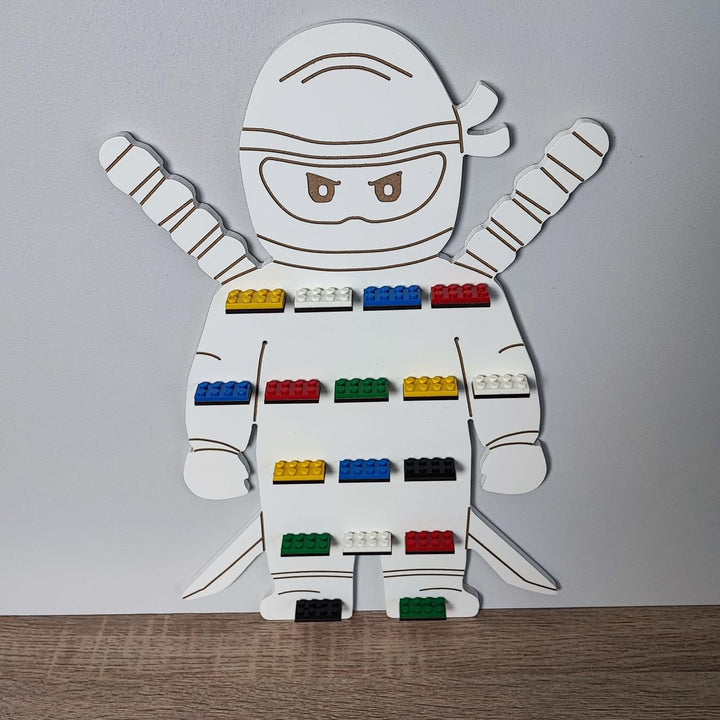 Craft Maestro Weiss Ninja Boy Aufbewahrung Regal für Minifiguren. Kinder Schaukasten Regale. Kinderz