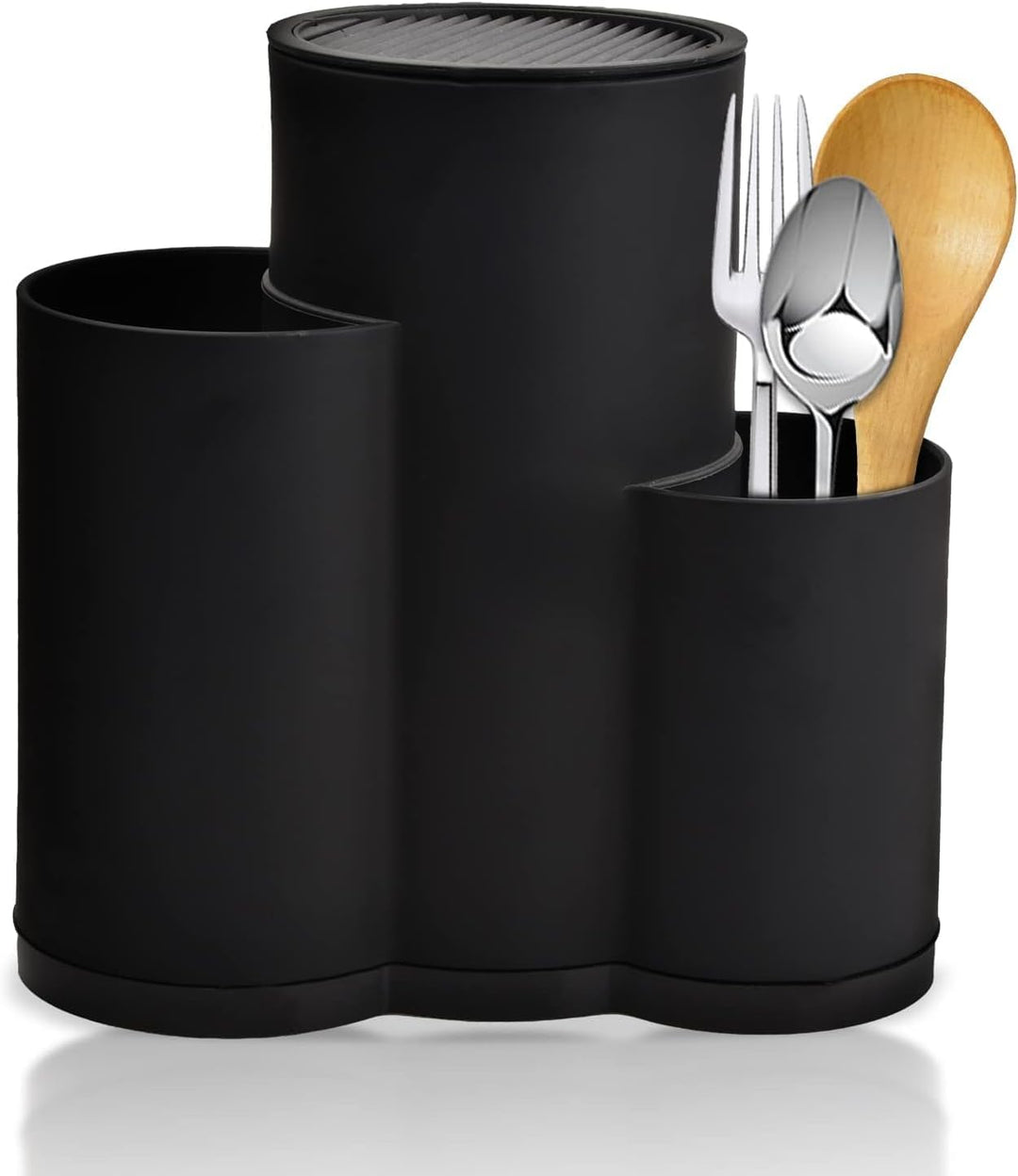 3-in Messerblock Ohne Messer, Universal runder Messerblockhalter unbestückt mit utensilienhalter, Me