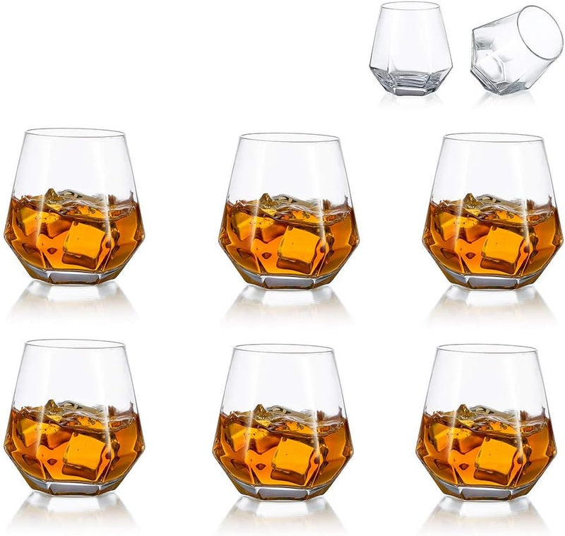 Diamond Whisky Glasses 6er-Set Gekipptes Scotchglas 300 Ml Whiskyglas Moderner Look Für Männer Fraue