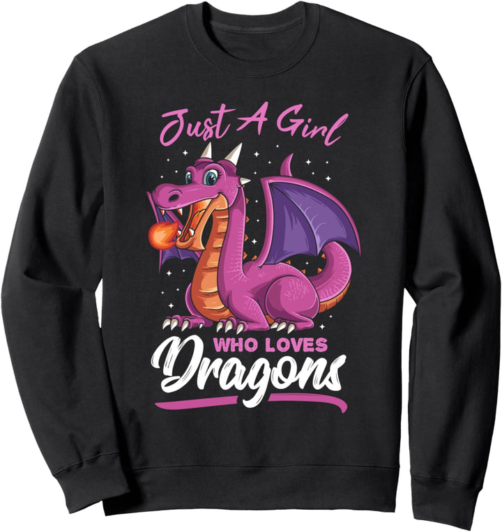 Just A Girl Who Loves Dragons Lustiges Drachengeschenk für Sweatshirt