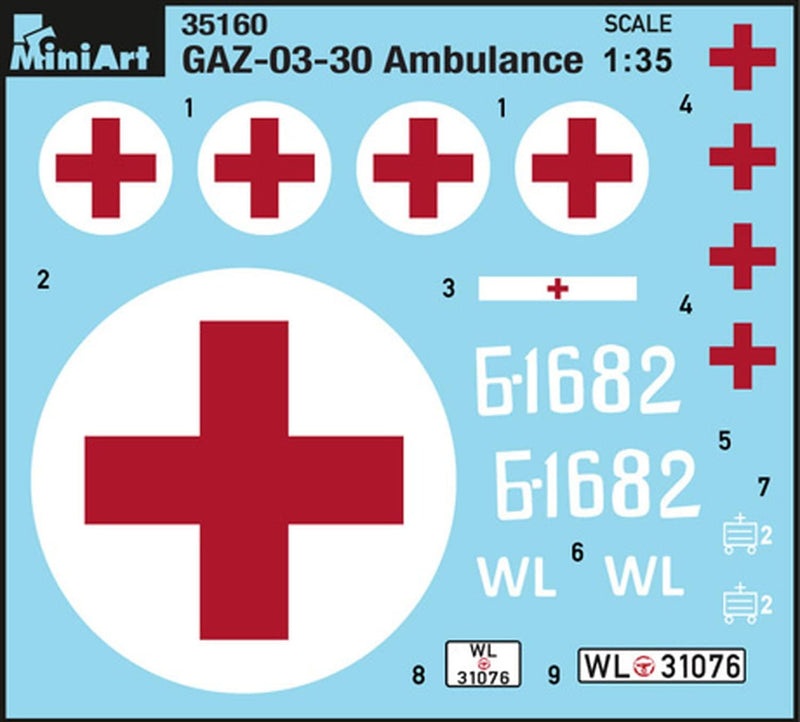 MiniArt 35160 - Modellbausatz GAZ-03-30 Ambulance