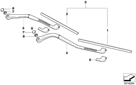 Original BMW evo Flachblatt Wischerblätter Scheibenwischer für BMW 3er Reihe E90 Lim. E91 Tour. - bi