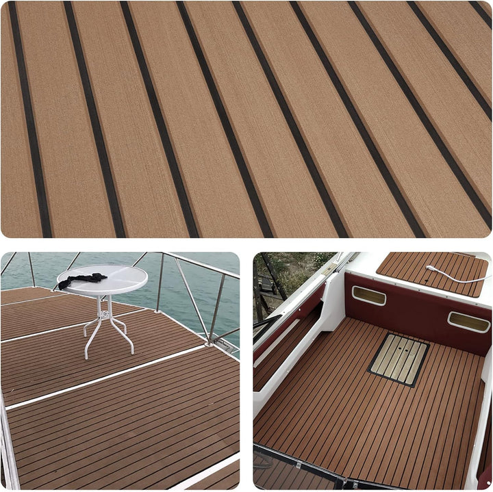 MIJOBS Teak Decking Sheet Eva Teak Selbstklebend rutschfeste Matte Marinedeck für Boote Yacht Marine