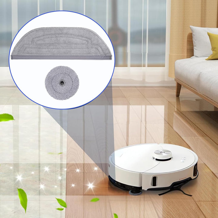 16 Stück Wischtücher Set für Roborock S8 MaxV Ultra/ S8 Max Ultra Saugroboter, 8 Wischtuch und 8 Sei