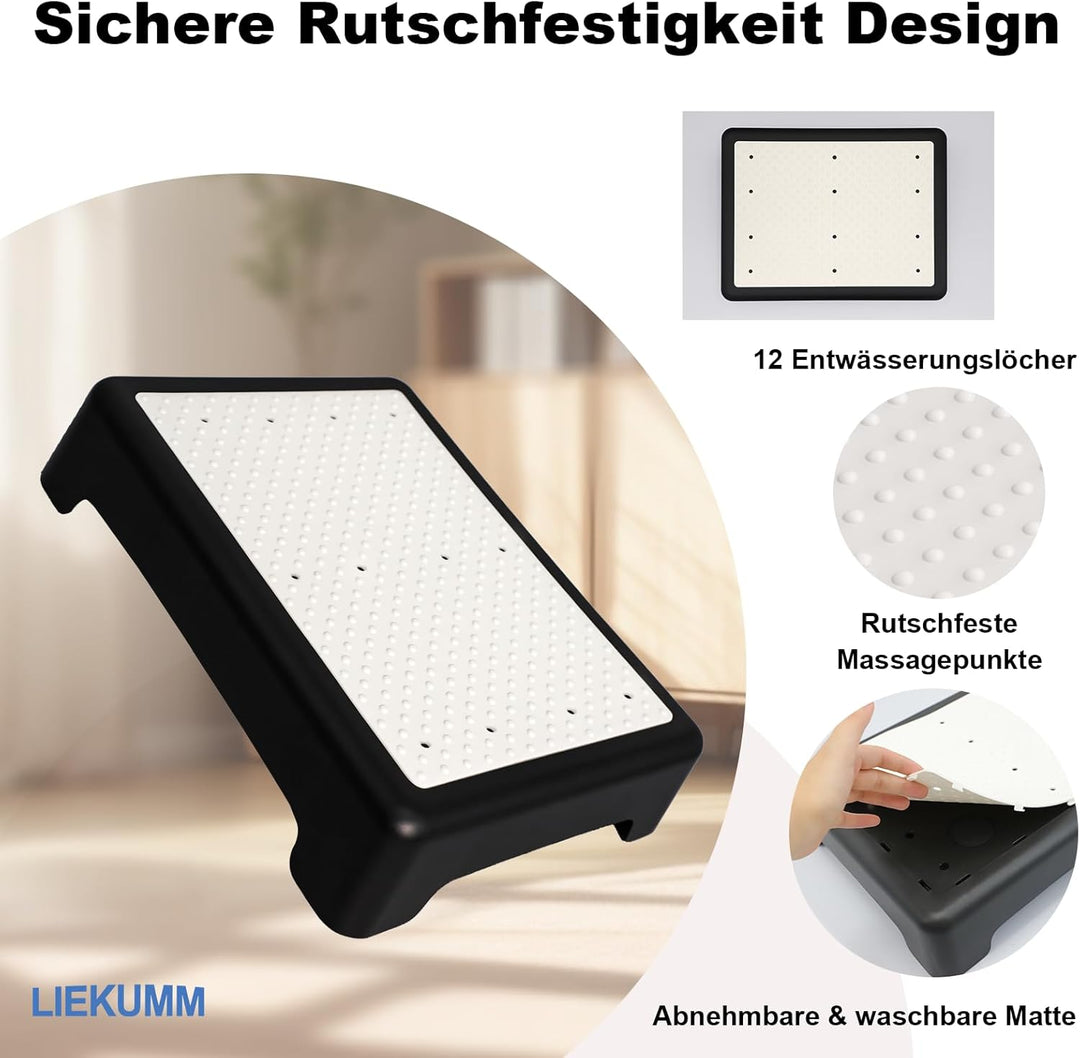 LIEKUMM Trittstufe Indoor & Outdoor, 220 kg Tragkraft Leichte Tritthocker, 8,5 cm Hoch, Kunststoff T