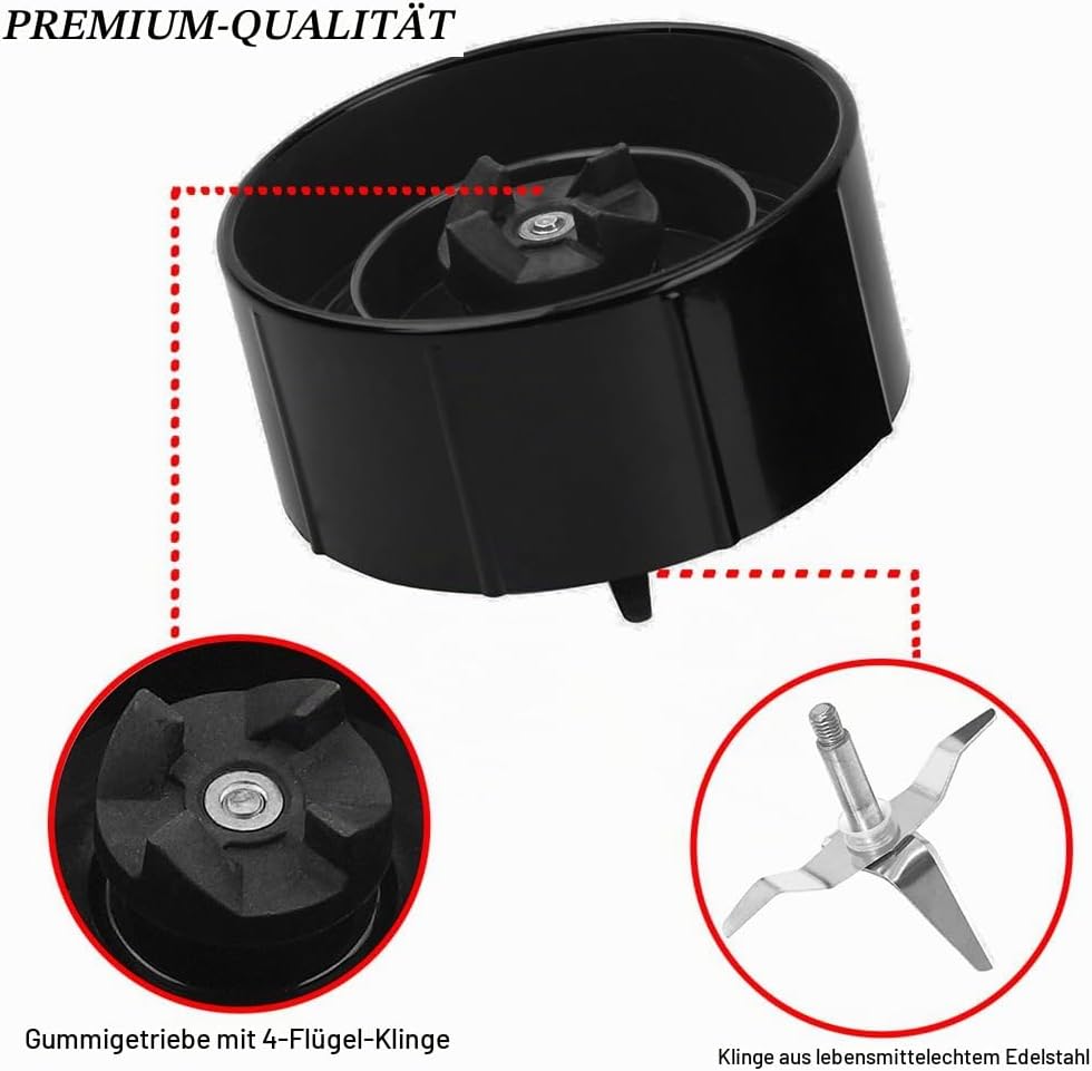 3 Stk Ersatz Entsafter Klingen für Magic Bullet Mixer, Ersatzklinge mit Dichtungen Zubehör für Magic