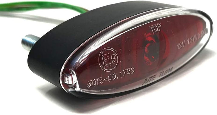 Alchemy Parts Motorrad Mini Stopp Rücklicht LED für Projekt Motorrad & Roller - Rot Linse, Rot Linse
