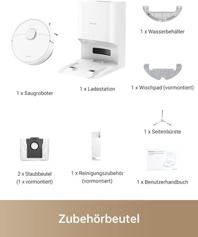 dreame D10 Plus Gen 2 Saugroboter mit Wischfunktion, Automatischer Staubentleerung, Speichert bis zu