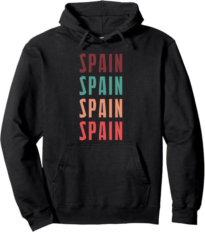 Spain Spain Spain Spain Retro Pullover Hoodie