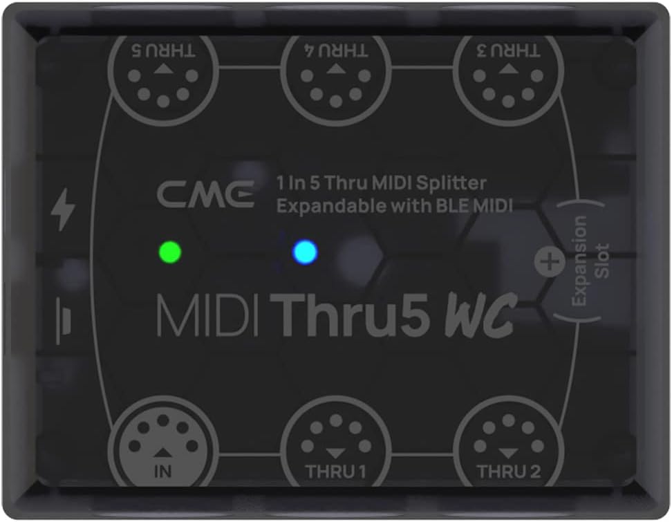CME MIDI Thru5 WC - 1-in-5-out MIDI Interface - High-Speed MIDI Thru für die Übertragung aller MIDI-