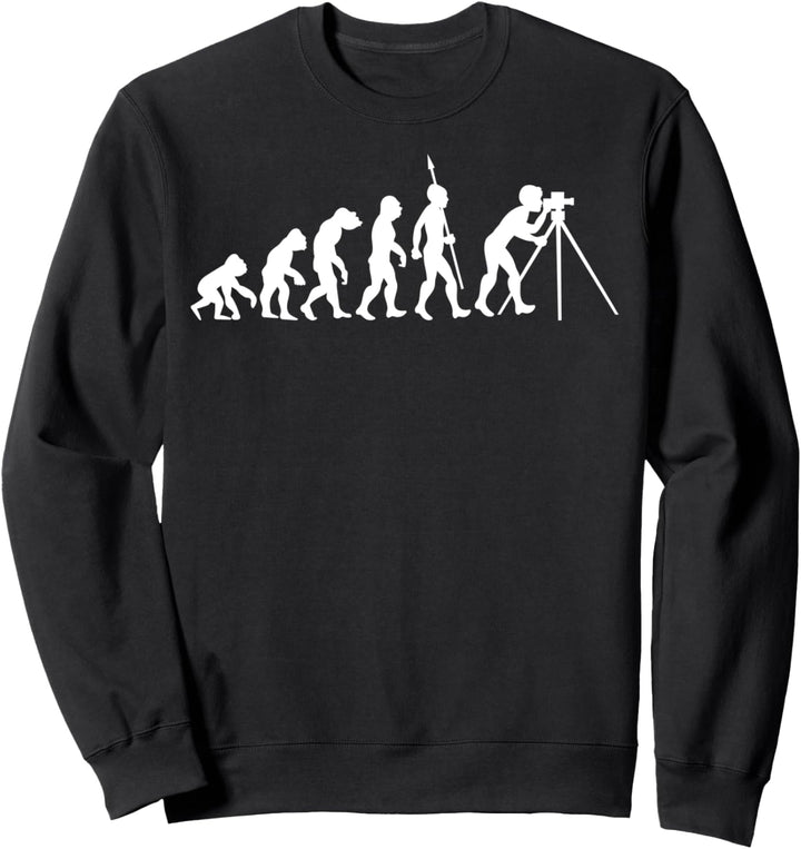 Landvermesser Geologe Vermesser Baustelle Evolution Lustig Sweatshirt