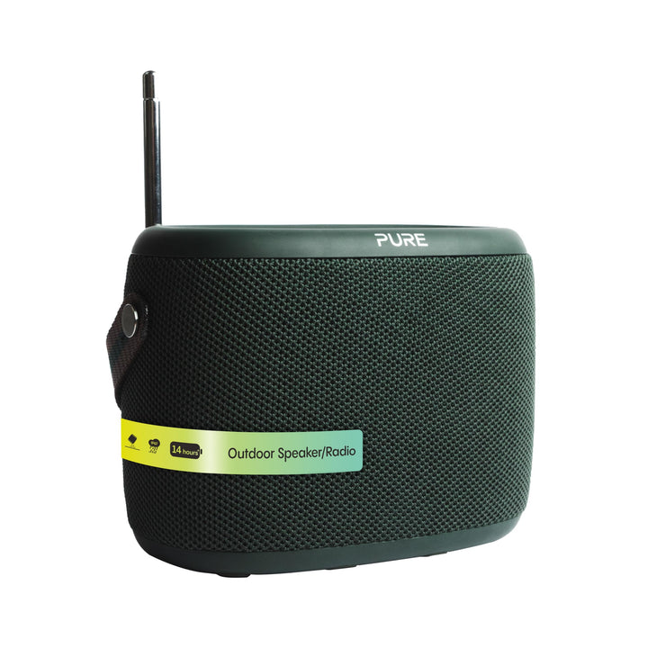 Pure Woodland Outdoor Lautsprecher mit Bluetooth & DAB+/FM Radio (wasserdicht IP67, robust, tragbar,