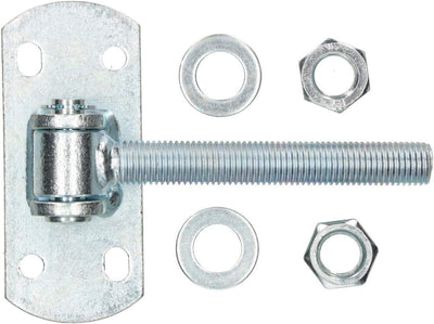 KOTARBAU 2.Stück Torangel Verzinkt Gewinde M 16 mm Langloch Einstellbar Mit Anschraubblech Torscharn