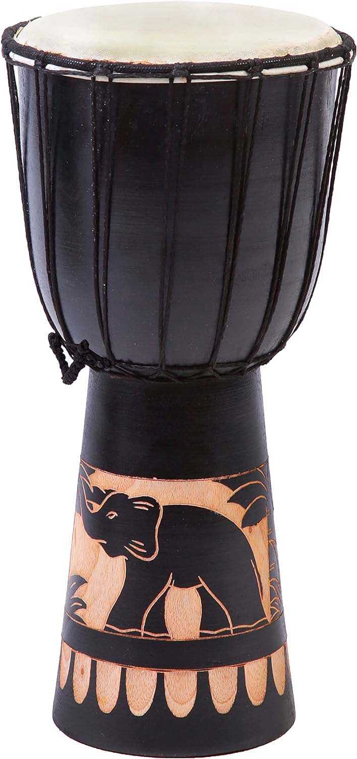 40cm Djembe Trommel Bongo Elefant Schwarz Anfänger Kinder Guter Klang