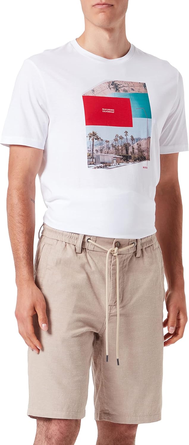 BOSS Herren Taber-Shorts-DS1 58 Hellbeige, 58 Hellbeige