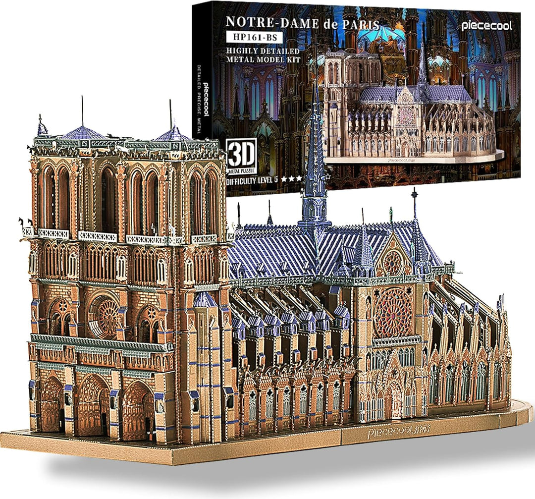 Piececool 3D Puzzle modellbausatz Erwachsene 3D Metall Puzzle 3D Puzzle Erwachsene - Notre Dame Kath