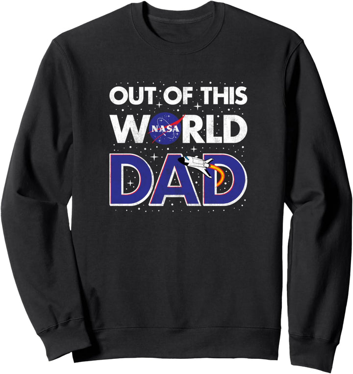 Trendy NASA Out Of This World Dad Stars With Spaceship Logo Sweatshirt