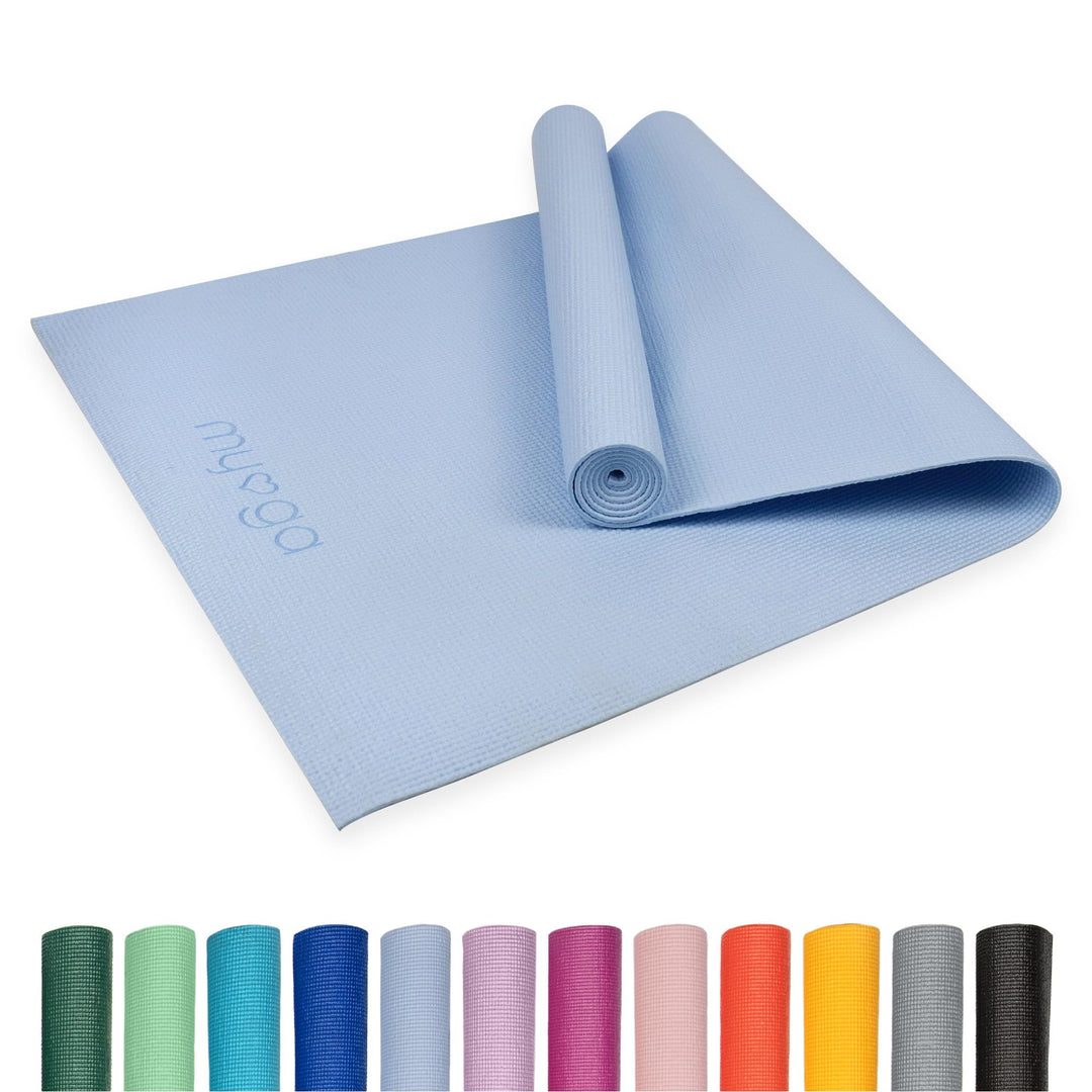 Myga Einsteiger-Yogamatte | Rutschfest & Leicht zu tragen – 4 mm Dicke | Ideal für Yoga, Pilates, Me