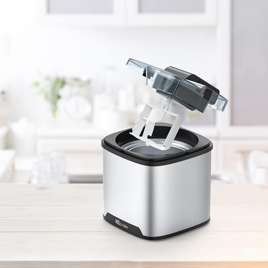 Speiseeisbereiter, Eismaschine, Elektrische Eismaschine Soft Serve Homemade KECOOLKE 2 Quart Frozen