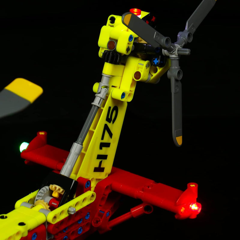 LocoLee Licht Kompatibel mit Lego H175 Rettungshubschrauber, Beleuchtungs 42145 Technic Airbus - Nur