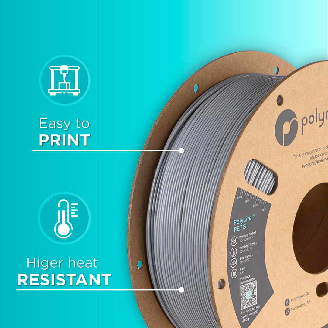 Polymaker PolyLite PETG Grau - 1,75mm - 1kg