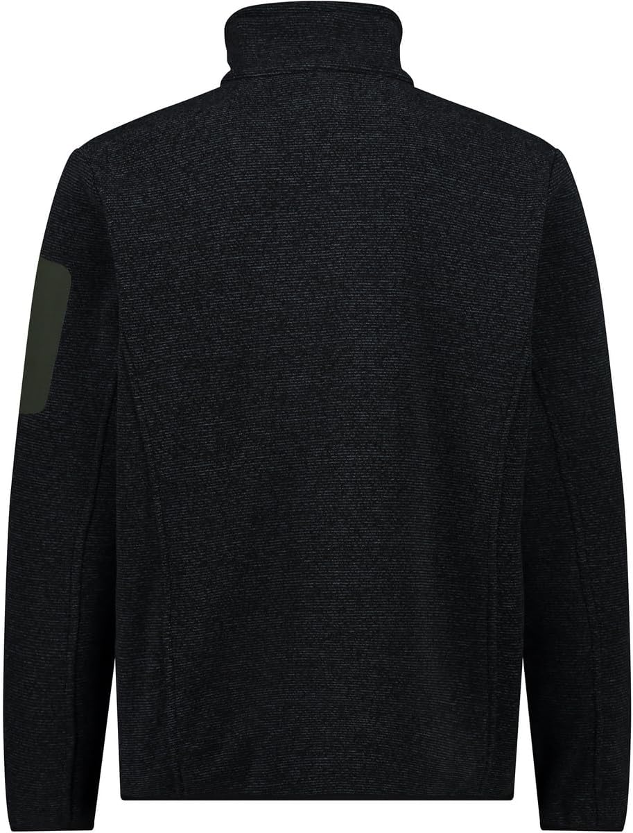 CMP - F.lli Campagnolo Herren Jacke Fleecejacke 56 Schwarz-ölgrün, 56 Schwarz-ölgrün