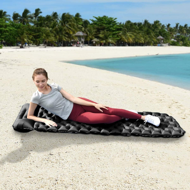 Isomatte Camping, Ultraleichte Aufblasbare Isomatte mit Kissen, wasserdichte und Feuchtigkeitsbestän
