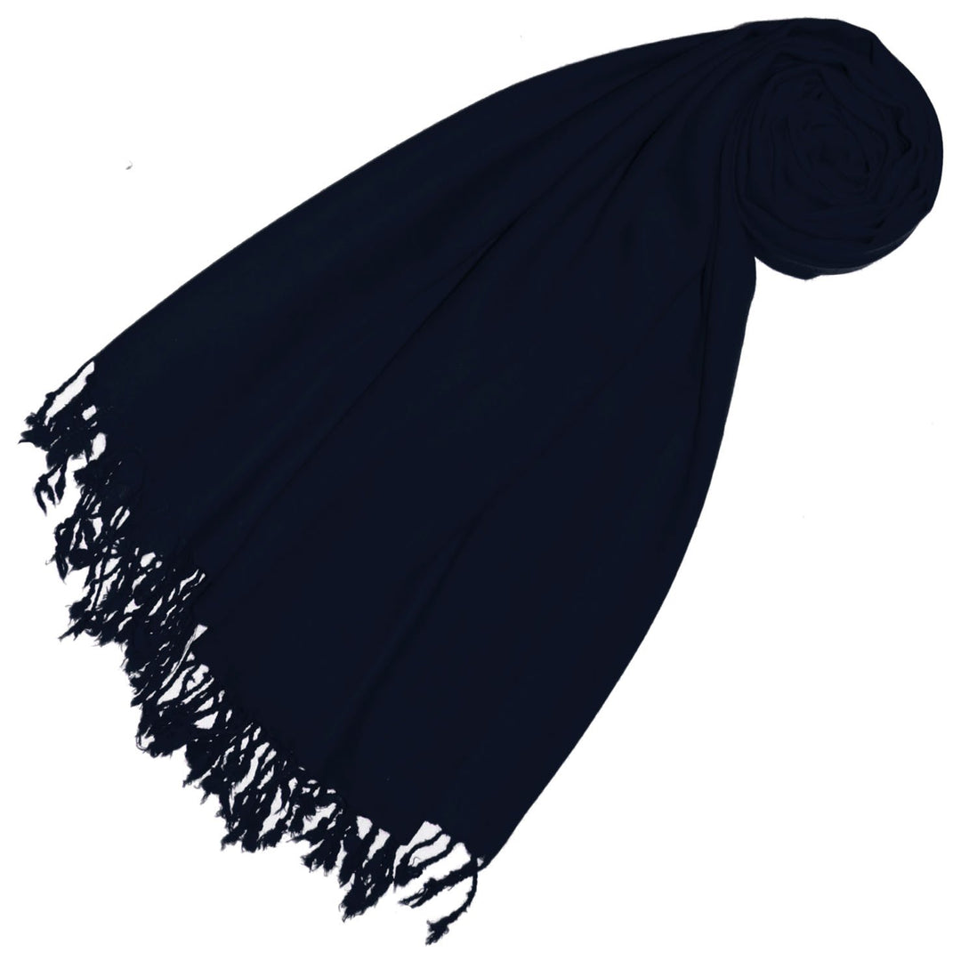 Lorenzo Cana Pashmina Damen Schal Schaltuch 50% Kaschmir 50% Wolle Stola Tuch Umschlagtuch Uni Dunke