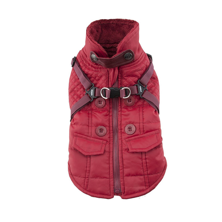 Puppia PAQD-VT1463 Wilkes, Wintermantel, XL, rot Rot XL Klassisch, Rot XL Klassisch