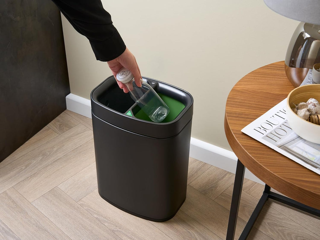 Corby Newport Doppel-Recyclingbehälter in Schwarz, Schwarz