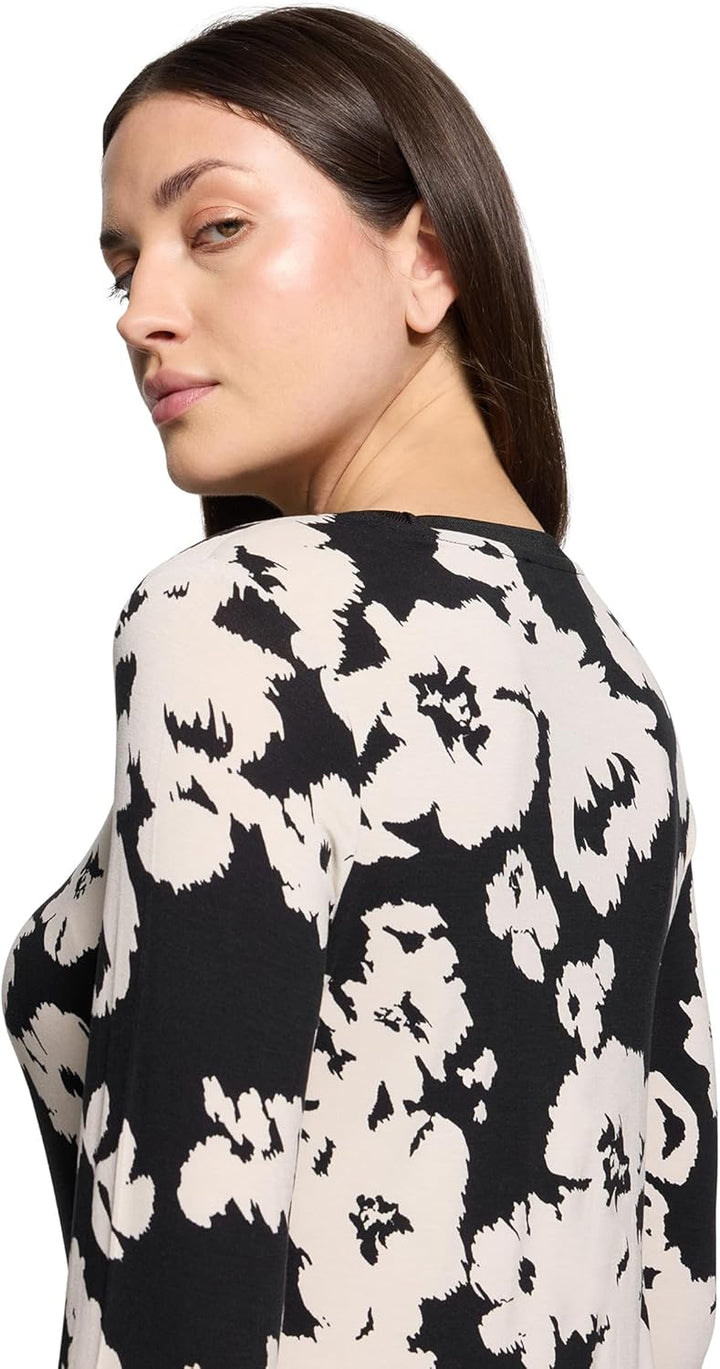 Betty Barclay Damen Rollkragenshirt Langarm 38 Schwarz/Weiss, 38 Schwarz/Weiss