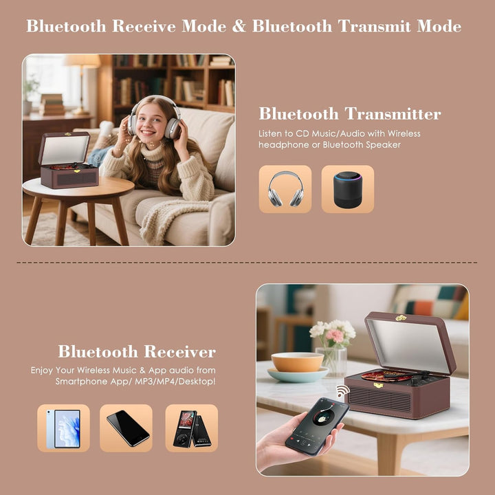 CD Player Tragbar Bluetooth: Kegaudio Radio mit CD-Player Tragbarer mit Lautsprecher Fernbedienung U