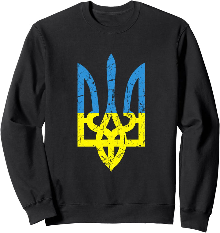Eine ukrainische Flagge mit Wappen Ukraine Sweatshirt