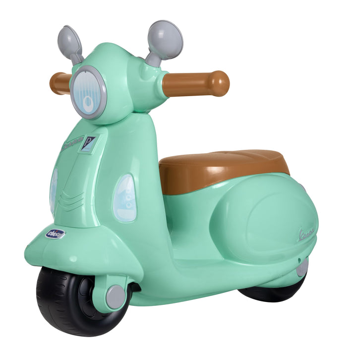 Chicco Vespa Primavera für Kinder Grün, fahrbares Spielzeugmotorrad mit elektronischem Bedienfeld, L