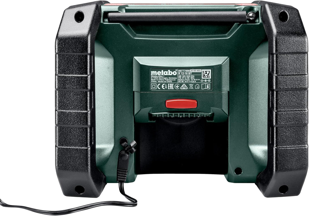 Metabo Akku Baustellenradio R 12-18 (DAB+, Bluetooth, ohne Akku, LCD Display, automatische Sendersuc