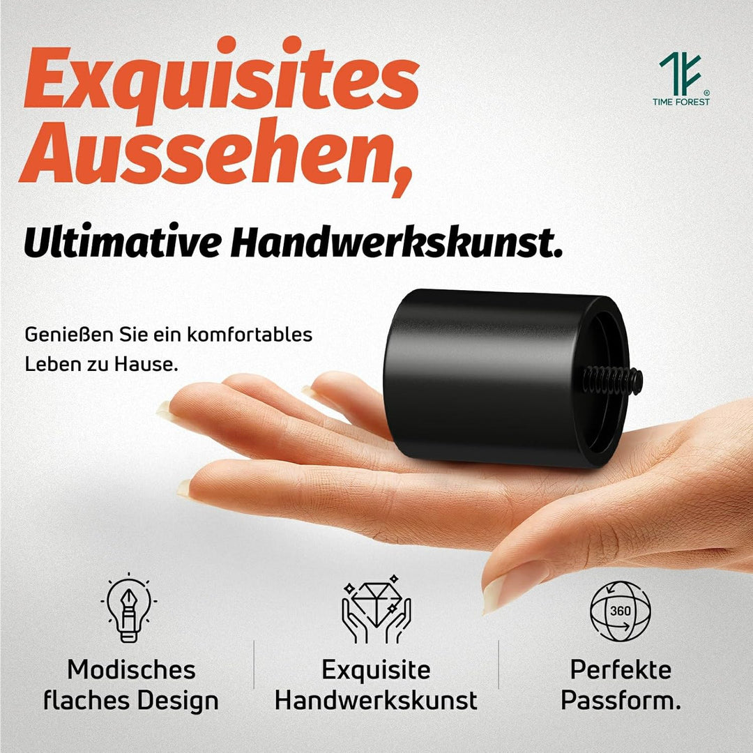 Schwarz Gardinenstange Vorhangstange Ausziehbar Curtain Rod Gardinenstangen für Fenster Outdoor (Sch
