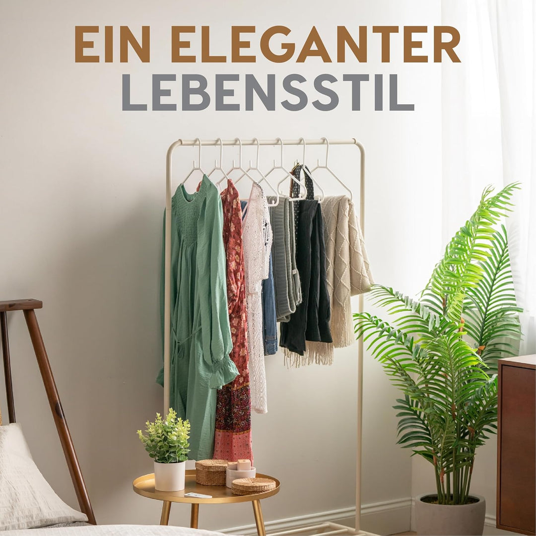 Iris Ohyama, Kunststoffbügel, 50er-Set, Weiss, BPA-frei, Stabile Kleiderbügel für Garderobe und Schr