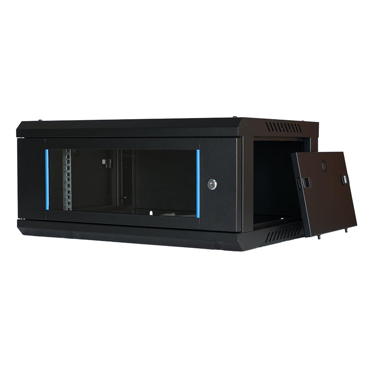 Koscom Connect Netzwerkschrank 4 HE I Serverschrank 19 Zoll I Wandmontage I 450 mm Tiefe I 600 x 450