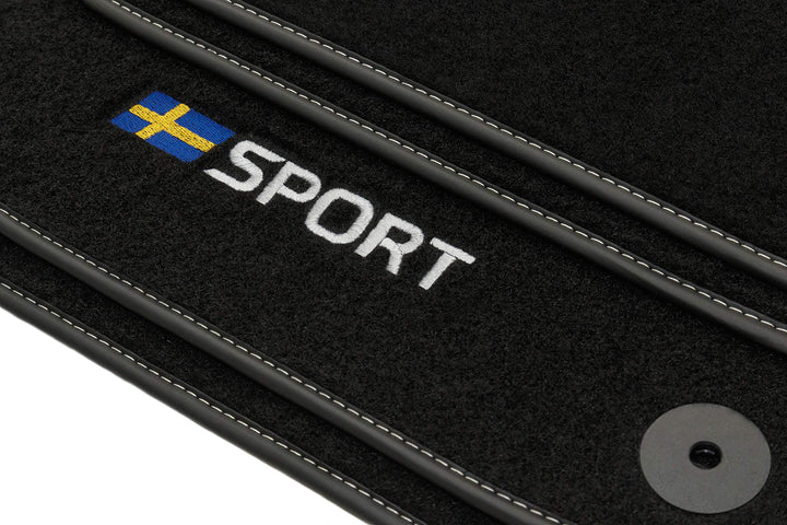Sport Velour Fussmatten Satz für Saab 9-3 II (2002-2011) - 4-teilig - Passgenau