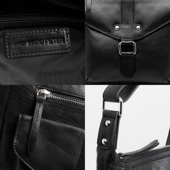 Marc Peter Melbourne Damen Schultertasche I Damen handtasche aus Nappaleder I Vintage Umhängetasche