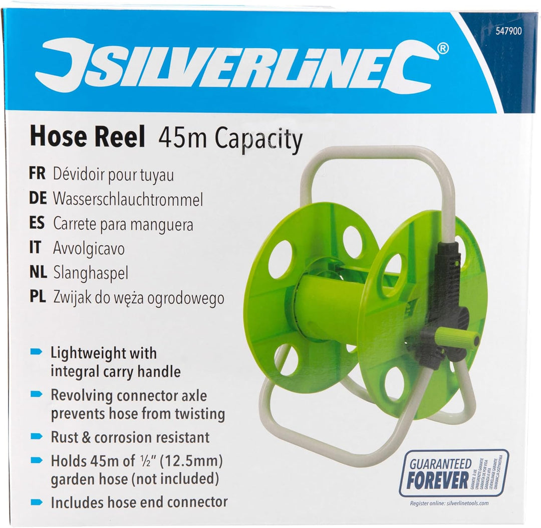 Silverline 547900 Wasserschlauchtrommel für 45-m-Schlauch 1 45m Hose Capacity, 1 45m Hose Capacity