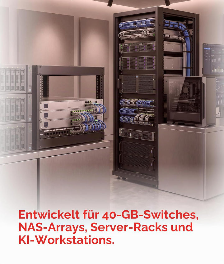 LINKUP - [GHMT &amp; DSX8000 Zertifiziert] Cat8-Ethernet-Patchkabel S/FTP 22AWG Doppelt Geschirmtes Mass