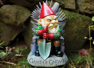 Big Mouth Inc. Gartenzwerg Game of Gnomes - Lustiger Gartenzwerg, handbemalt, wetterfest, Keramik, R